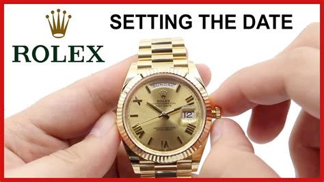 how to change date on rolex watch|Rolex setting date and time.